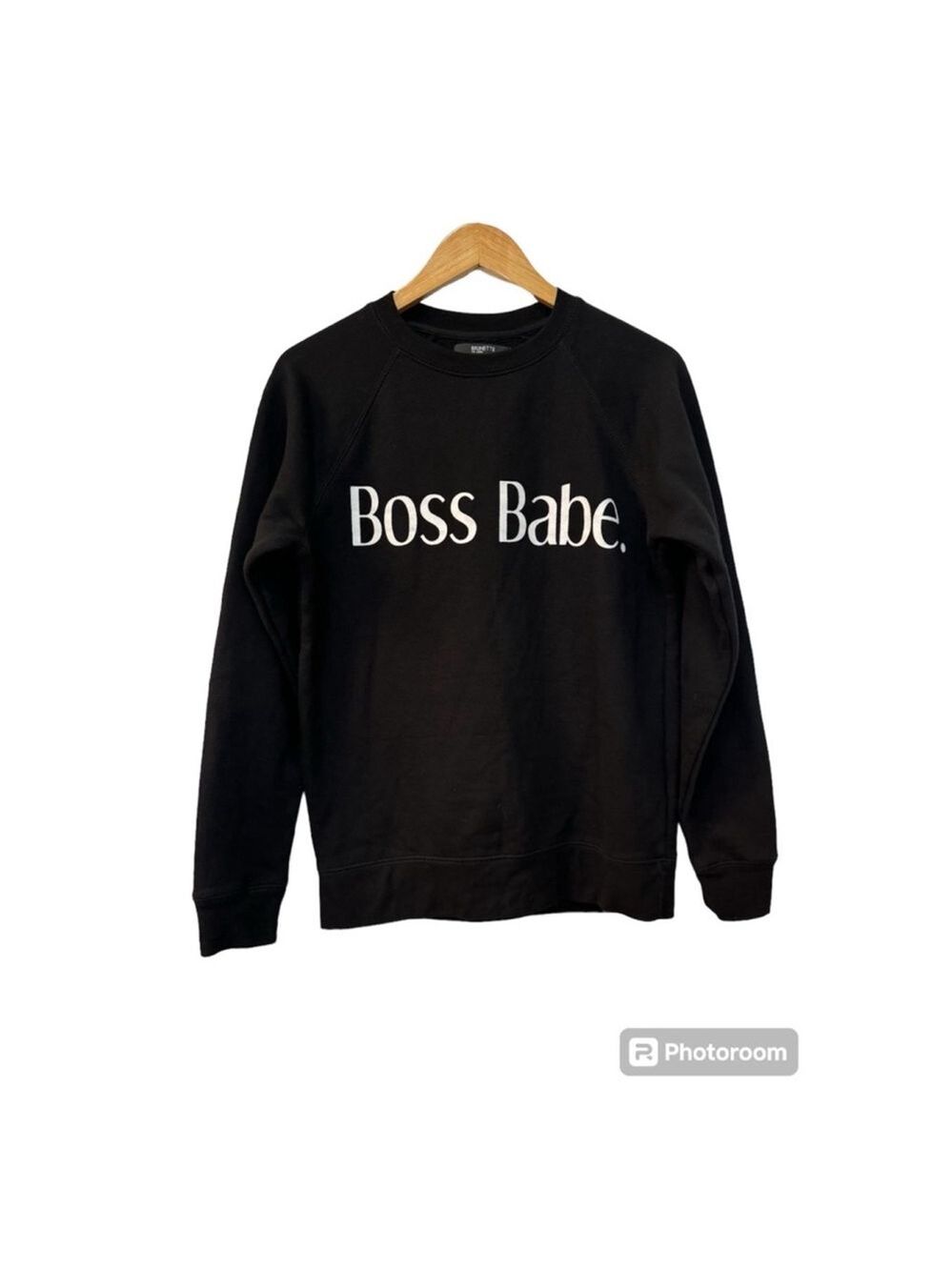 Brunette The Label Black Crewneck Sweatshirt - XS/S